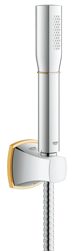 Душевой набор GROHE Rainshower Grandera, 1 режим, 1500 мм, 7,6 л/мин, хром/золото (27993IG0)
