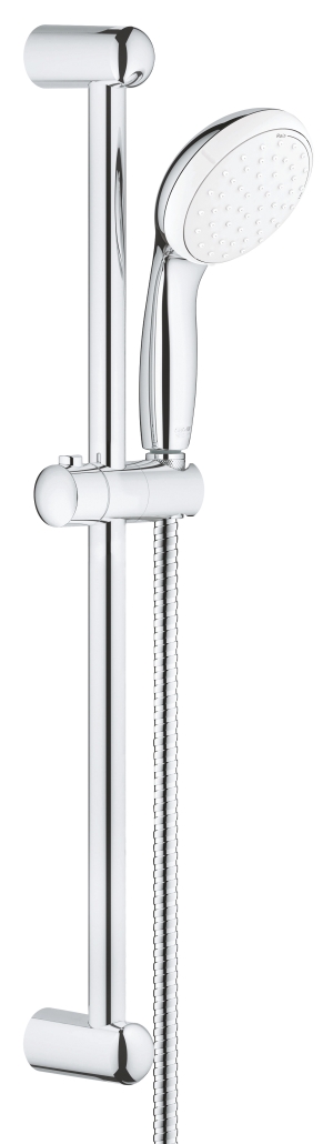 Душевой гарнитур GROHE Tempesta 100, 2 режима струи, душевая штанга 600 мм, 5,7 л/мин, хром (26803000)