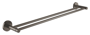 Двойной держатель для полотенца GROHE Essentials, тёмный графит матовый (40802AL1)