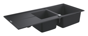 Мойка GROHE K400 с 1,5 чашей, черный гранит (31643AP0)