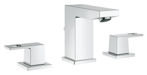 Смеситель для раковины GROHE Eurocube на 3 отверстия с донным клапаном, S-size, хром (20351000)
