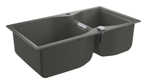 Мойка GROHE K700 с двумя чашами, 900 x 500 мм, серый гранит (31658AT0)