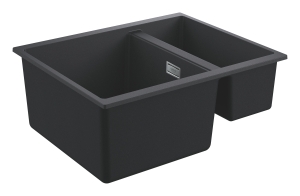 Мойка GROHE K500 с 1,5 чашей, 555 x 460 мм, черный гранит (31648AP0)