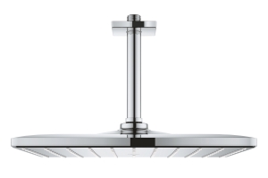 Верхний душ GROHE Rainshower 310 Mono с душевым кронштейном, 9,5 л/мин, 1 режим, 142 мм, хром (26566000)