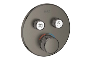 Внешняя часть термостата для ванны и душа GROHE Grohtherm SmartControl на 2 потребителя, темный графит матовый (29119AL0)