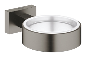 Держатель для стакана или мыльницы GROHE Essentials Cube, темный графит матовый (40508AL1)