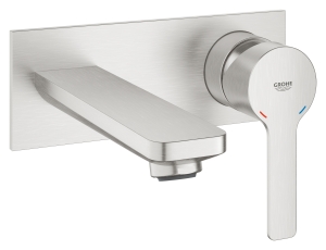 Внешняя часть смесителя для раковины GROHE Lineare на 2 отверстия, суперсталь (19409DC1)