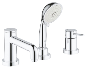 Смеситель для ванны GROHE BauClassic на 3 отверстия, на край ванны, хром (2511800A)