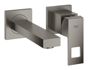 Внешняя часть смесителя для раковины GROHE Eurocube на 2 отверстия, S-Size, темный графит матовый (19895AL0)