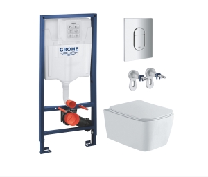 Комплект инсталляции GROHE NW0145/S с унитазом Aquatek ЛИБРА New и сиденьем с микролифтом (NW0162/S)