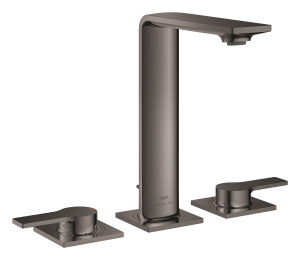 Смеситель для раковины GROHE Allure на 3 отверстия, с донным клапаном, M-Size, темный графит глянец (20188A01)