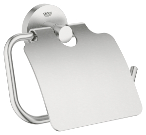 Держатель для туалетной бумаги GROHE Essentials, с крышкой, суперсталь (40367DC1)