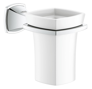Стакан для зубных щеток Керамический, с держателем GROHE Grandera, хром (40626000)