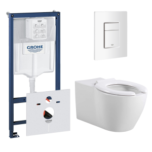 Комплект инсталляции GROHE 38772SH0 с унитазом AQUATEK для людей с ограниченными возможностями (NW0532)