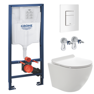 Комплект инсталляции GROHE 38772SH0 с унитазом AQUAme AQM2002PRO и сиденьем с микролифтом (NW0178/S)