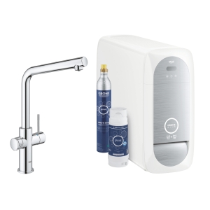 Смеситель для кухни GROHE Blue Home с системой фильтрации, охлаждения и газирования воды, Wi-Fi, хром (31454001)