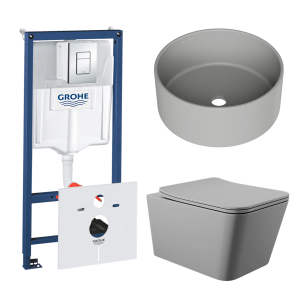 Комплект инсталляции GROHE Rapid SL 38775001 с унитазом Aqueduto MACIO MAC0130 и раковиной Aqueduto ESPIRAL D400 ESP0130 (NW0402)