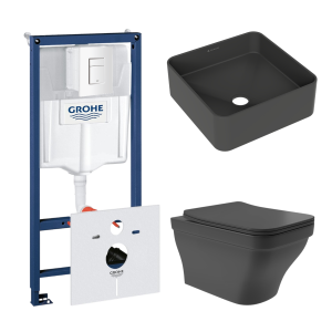 Комплект инсталляции GROHE Rapid SL 38772SH0 с унитазом Aqueduto ESTETA EST0140 и раковиной Aqueduto ESPIRAL ESP0340 (NW0372)