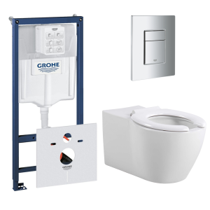Комплект инсталляции GROHE 38775001 с унитазом AQUATEK для людей с ограниченными возможностями (NW0522)