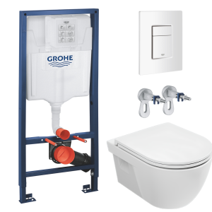 Комплект инсталляции GROHE Rapid SL 38772SH0 с унитазом AQUAme AQM2011 и сиденьем с микролифтом (NW0290)