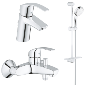Комплект смесителей GROHE Eurosmart с душевым гарнитуром Tempesta Cosmopolitan 100, хром (NB0079)