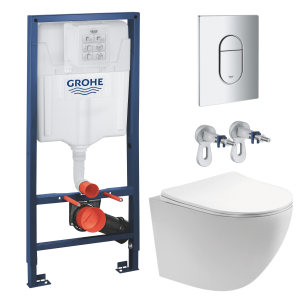 Комплект инсталляции GROHE NW0145/S с унитазом Aquatek ЕВРОПА и сиденьем с микролифтом (NW0163/S)