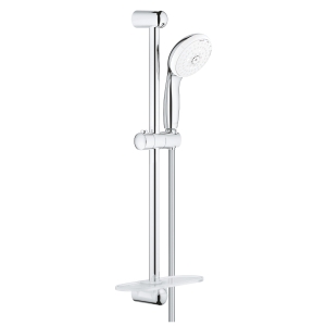 Душевой гарнитур GROHE New Tempesta 100 с мыльницей, 4 режима струи, душевая штанга 600 мм, 9,5 л/мин, хром (28593002)