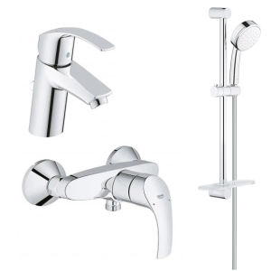 Комплект смесителей GROHE Eurosmart с душевым гарнитуром Tempesta Cosmopolitan 100, хром (NB0078)