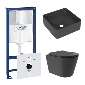 Комплект инсталляции GROHE Rapid SL 38772SH0 с унитазом Aqueduto CONE Plus CONT0240 и раковиной Aqueduto ESPIRAL ESP0340 (NW0376)