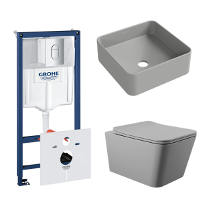 Комплект инсталляции GROHE Rapid SL NW0145/S с унитазом Aqueduto MACIO MAC0130 и раковиной Aqueduto ESPIRAL ESP0330 (NW0365)