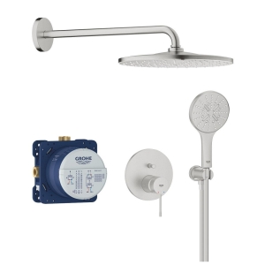 Душевая система GROHE Essence со смесителем для душа, суперсталь (25287DC0)