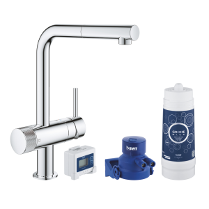 Смеситель для кухни GROHE Blue Pure Minta с функцией фильтрации, с фильтром в комплекте, хром (30382000)