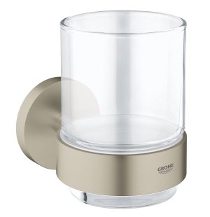 Стакан с держателем GROHE Essentials, никель матовый (40447EN1)