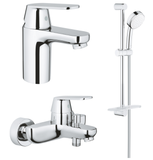 Комплект смесителей GROHE Eurosmart Cosmopolitan с душевым гарнитуром Tempesta Cosmopolitan 100, хром (NB0080)
