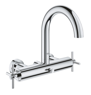 Смеситель для ванны GROHE Atrio двухвентильный, внешнего монтажа, хром (25010003)