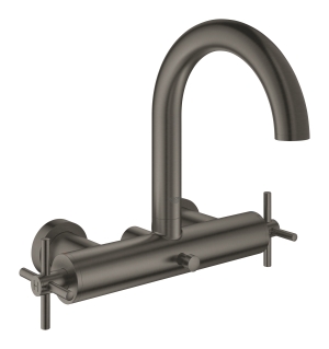 Смеситель для ванны GROHE Atrio двухвентильный, внешнего монтажа, темный графит матовый (25010AL3)