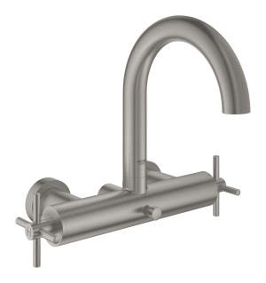 Смеситель для ванны GROHE Atrio двухвентильный, внешнего монтажа, суперсталь (25010DC3)