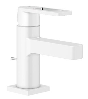 Смеситель для раковины GROHE Quadra с донным клапаном, уменьшенный, белая луна (32632LS0)