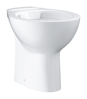 Унитаз напольный GROHE Bau Ceramic, выпуск в пол (без сиденья), НЕ подходит для бачков на унитаз, альпин-белый (39431000)