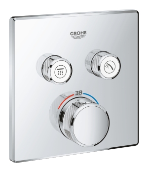 Внешняя часть термостата для ванны и душа GROHE Grohtherm SmartControl на 2 потребителя, хром (29124000)