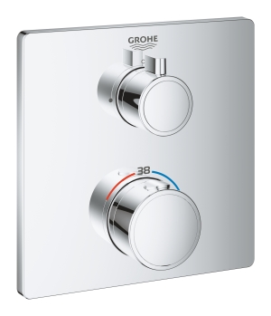 Внешняя часть термостата для душа GROHE Grohtherm, хром (24078000)