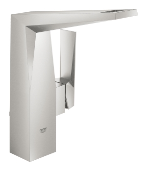 Смеситель для раковины GROHE Allure Brilliant с высоким изливом, с донным клапаном, суперсталь (23109DC0)