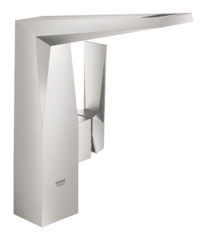 Смеситель для раковины GROHE Allure Brilliant с высоким изливом, гладкий корпус, суперсталь (23112DC0)