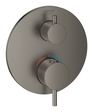Внешняя часть термостата для душа GROHE Atrio на 2 потребителя, темный графит матовый (24135AL3)