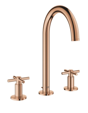 Смеситель для раковины GROHE Atrio двухвентильный на 3 отверстия, теплый закат глянец (20008DA3)