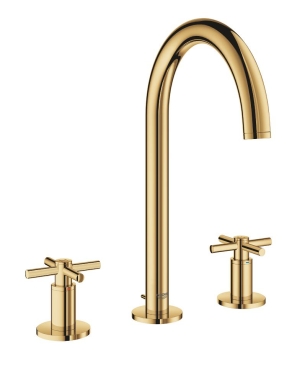 Смеситель для раковины GROHE Atrio двухвентильный на 3 отверстия, холодный рассвет глянец (20008GL3)