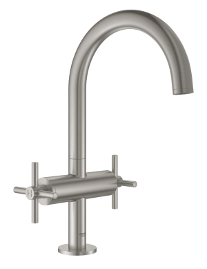 Смеситель для раковины GROHE Atrio двухвентильный, суперсталь (21019DC3)