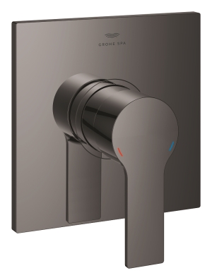 Внешняя часть смесителя для душа GROHE Allure скрытого монтажа, квадратная, темный графит глянец (19317A01)