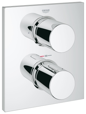 Внешняя часть термостата для ванны GROHE Grohtherm F на 2 потребителя, хром (27618000)