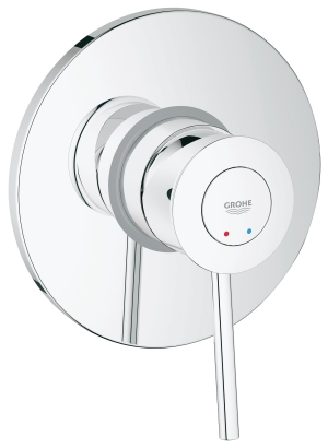 Смеситель для душа GROHE BauClassic в комплекте с монтажной частью, хром (29048000)